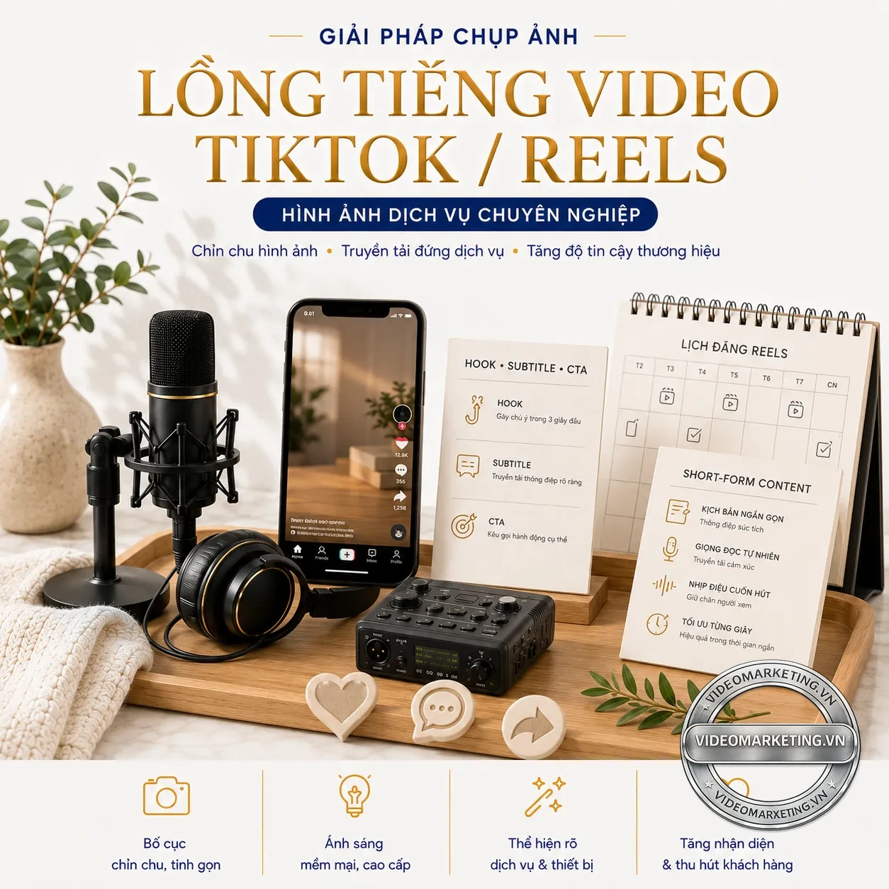 Long tieng video tiktok reels videomarketing