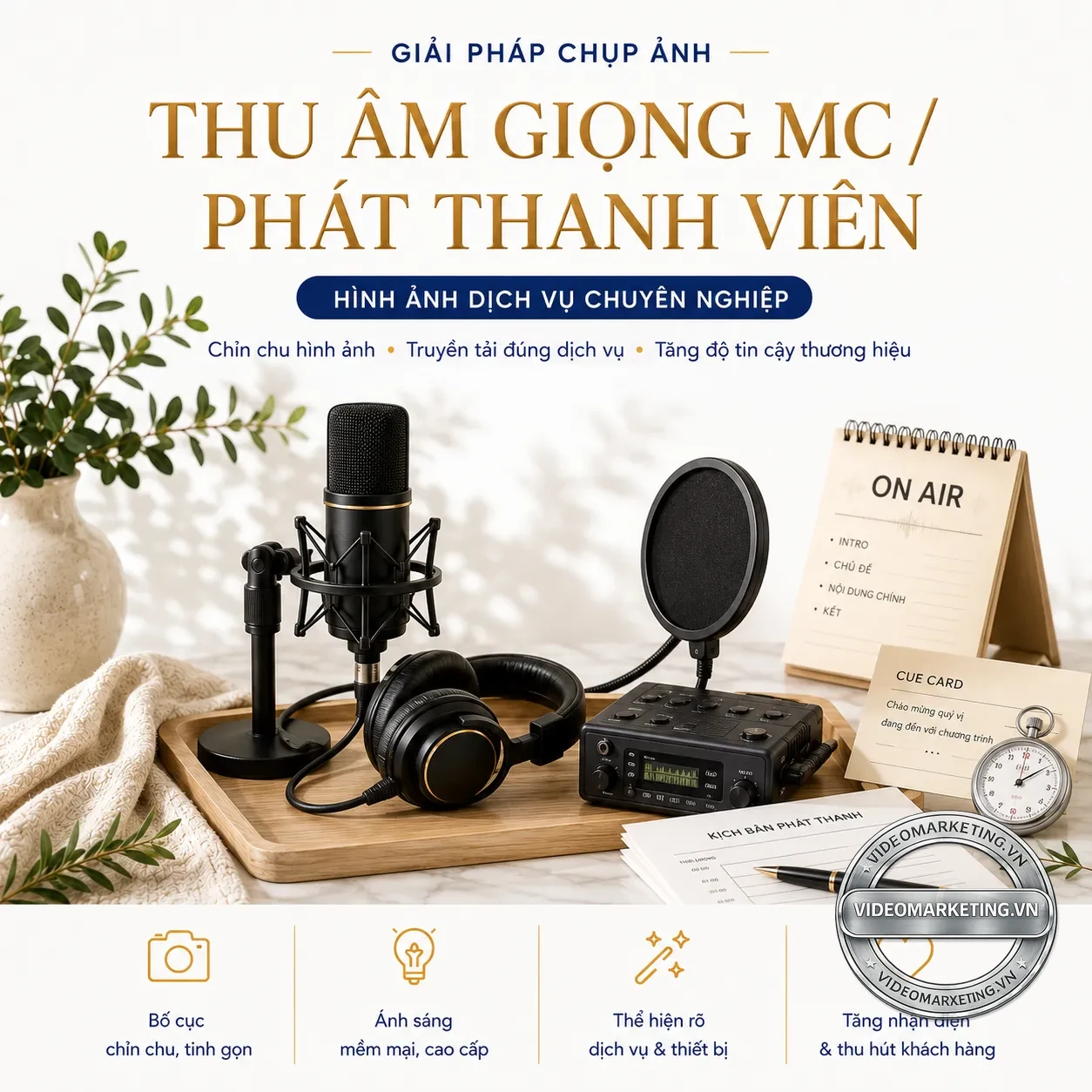 Thu âm giọng MC phát thanh viên
