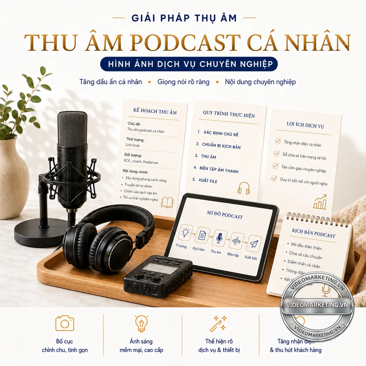 Thu am podcast ca nhan videomarketing