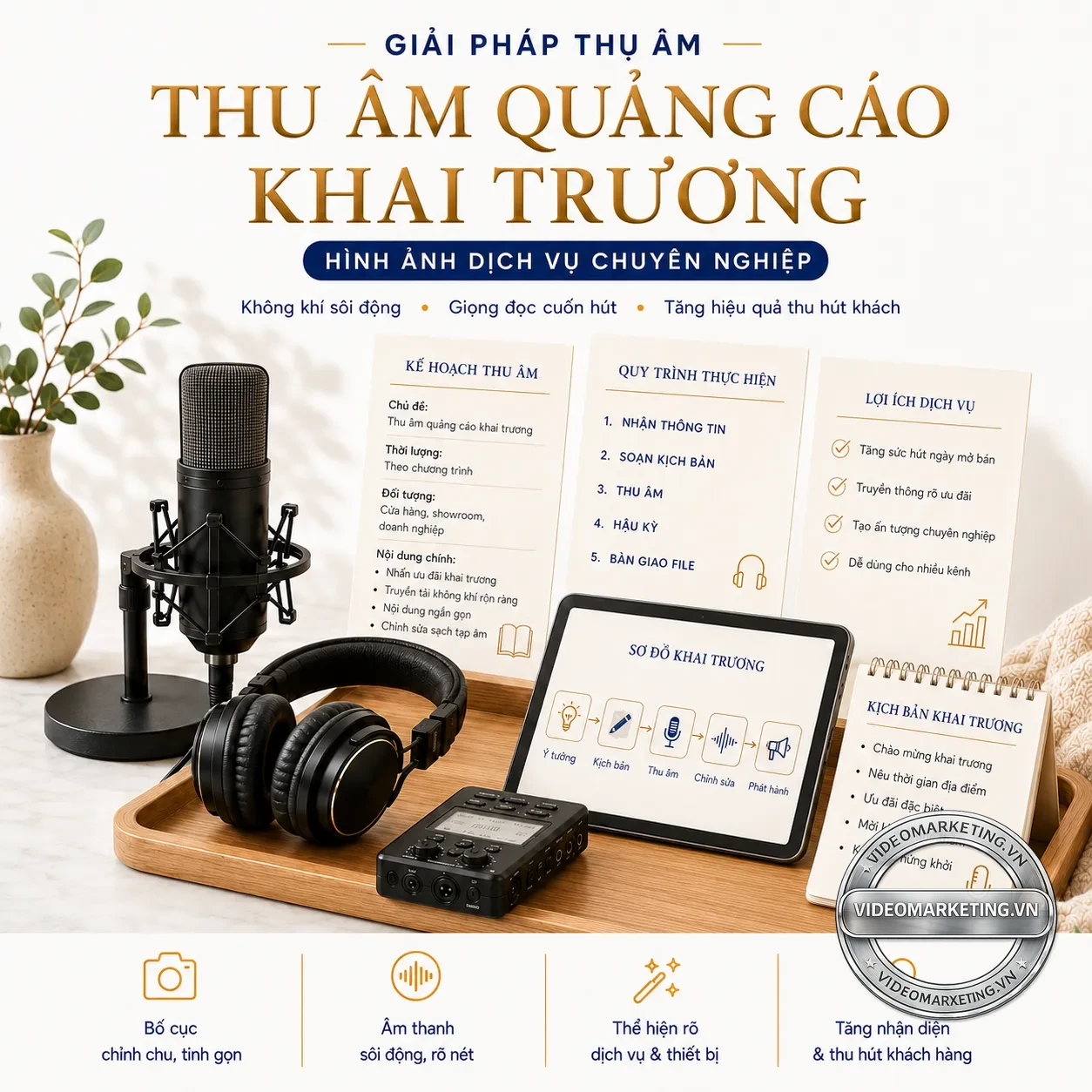 Thu âm quảng cáo khai trương
