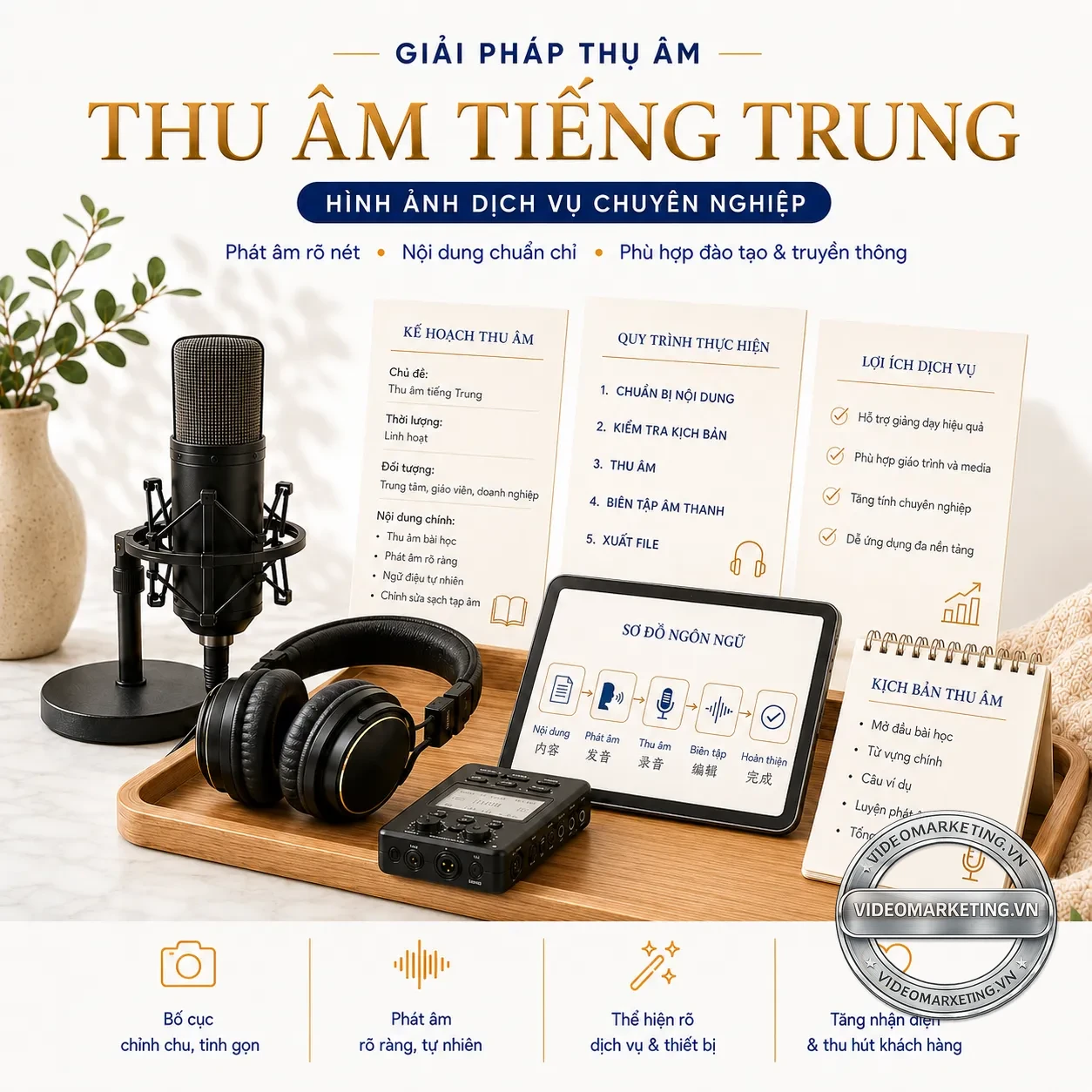 Thu am tieng trung videomarketing