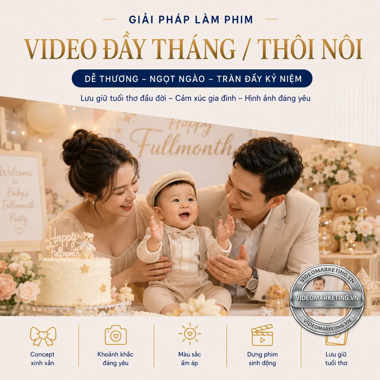 Video đầy tháng thời nội